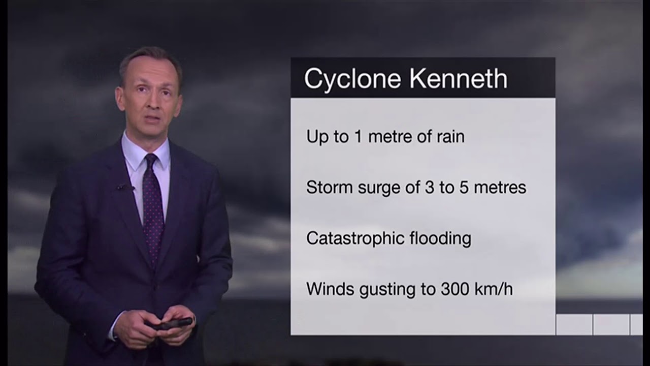Weather Events 2019 - Cyclone Kenneth - Comoros Island hit (SE Africa) - BBC News - 25th April 2019