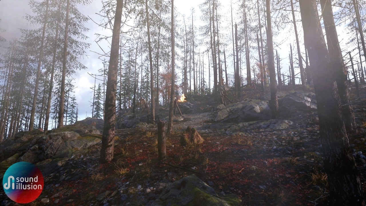 WW2 Ambience – Hürtgen Forest | Campfire & Distant Artillery