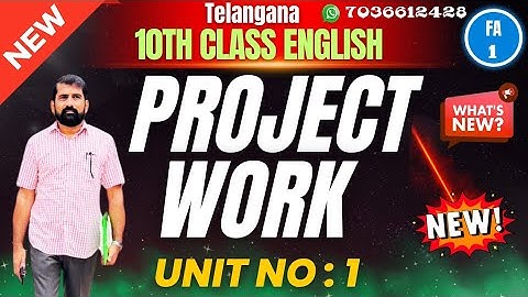10th Class English || Unit - 1 || Project Work || Personality Development 