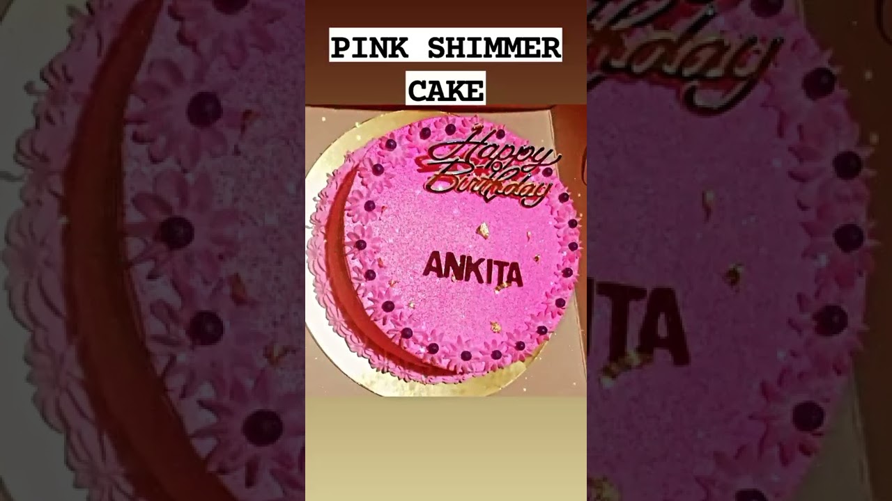 pink shimmer cake