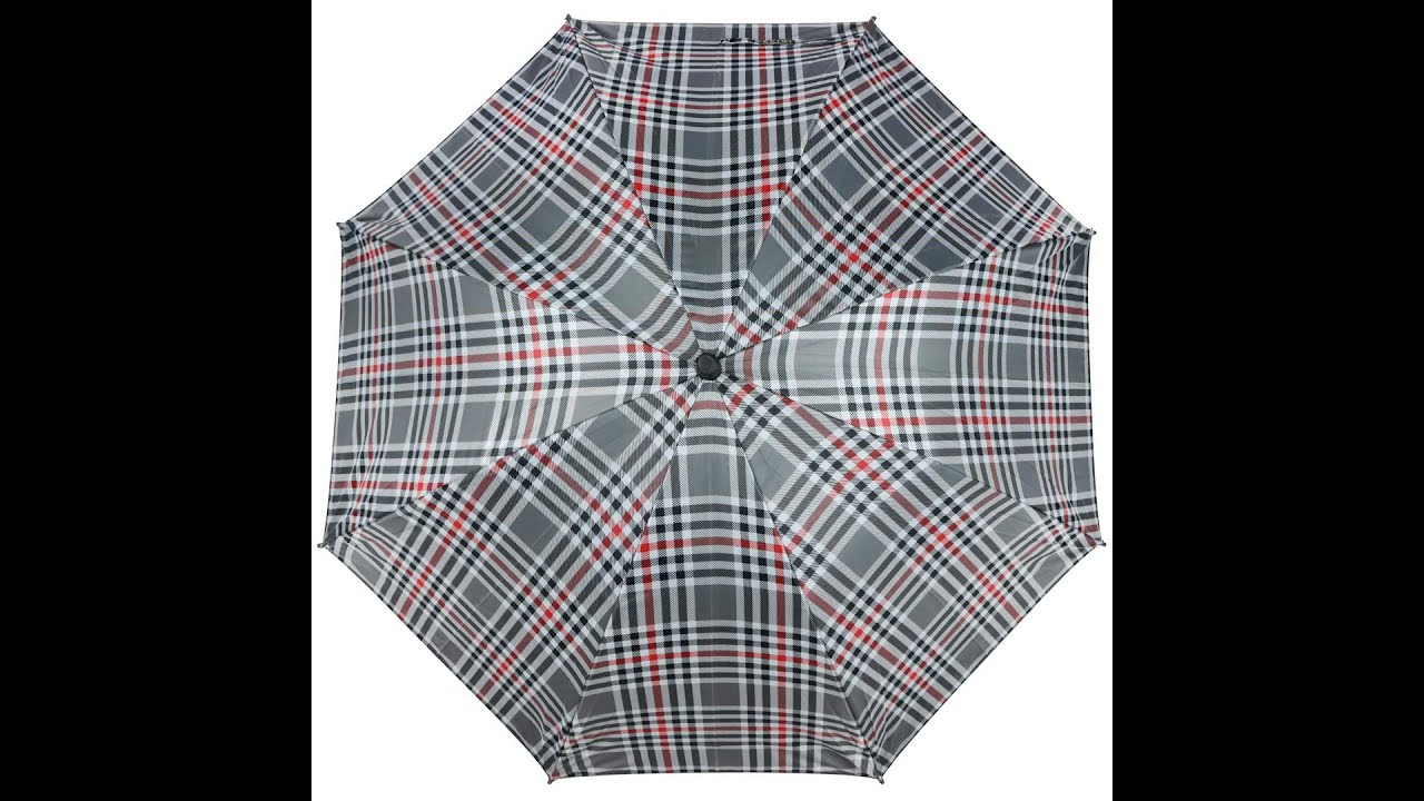 29 INCH LOTUS GOLF CHECK SILVER GREY UMBRELLA