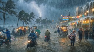 HEAVY RAIN IN A HIDDEN INDONESIAN VILLAGE‼️ STORMY AFTERNOON RELAXATION