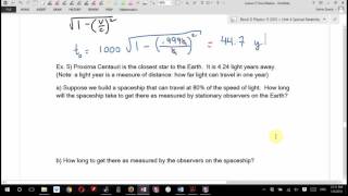 Physics 11 U4L2 Time Dilation Part 2