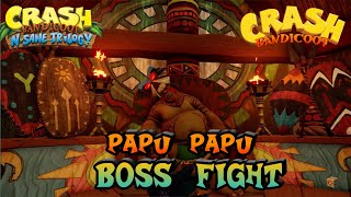 Crash Bandicoot - N. Sane Trilogy - 100% Walkthrough Part 4 Fight Boss Paku Paku