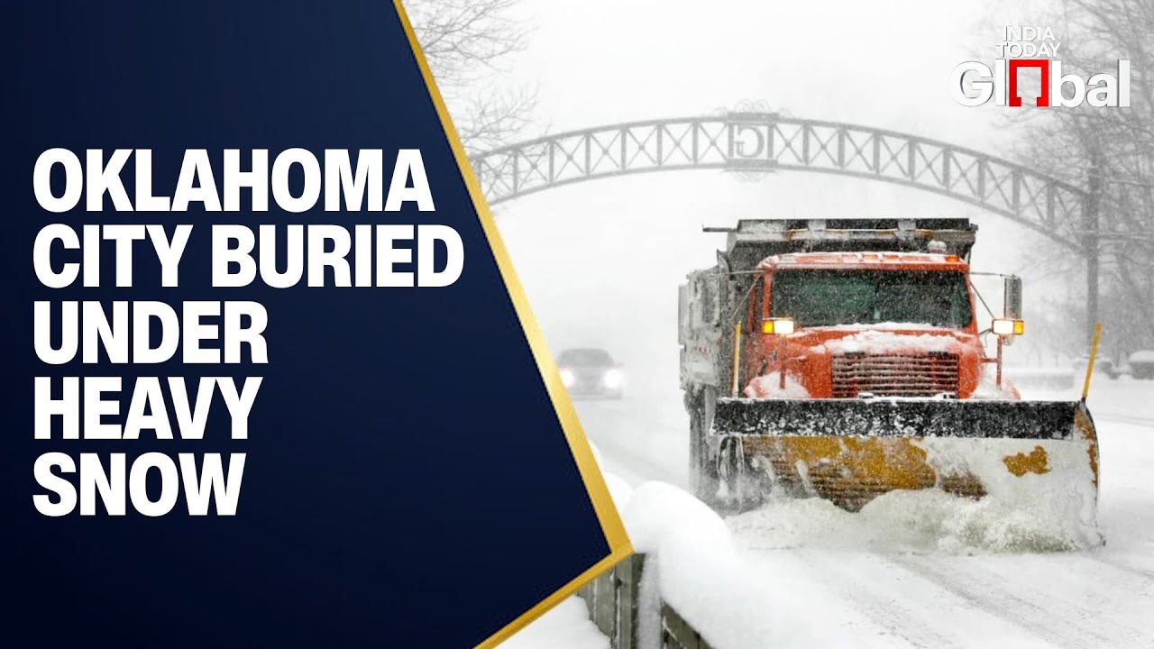 LIVE: Aerial View of Heavy Snow as Massive Winter Storm Slams Oklahoma ...