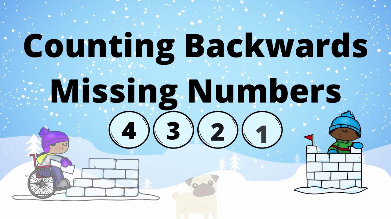 Counting Backwards, Missing Numbers, Winter, Math, Mathematics, Virtual School, Online Learning, FUN
