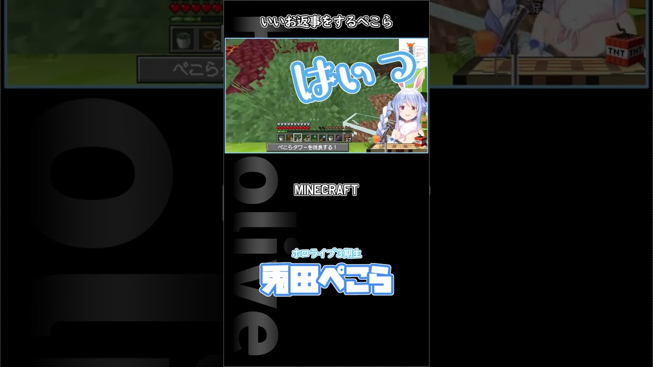 いいお返事をするぺこら