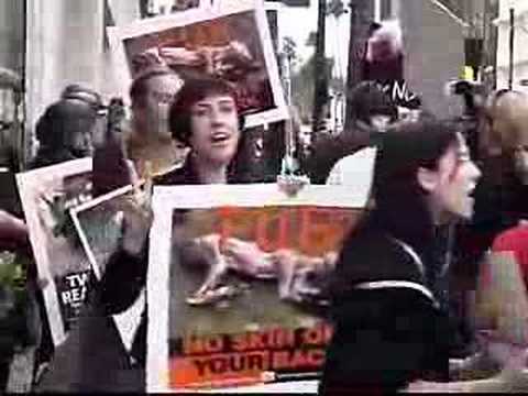 Peta Protest in Beverly Hills