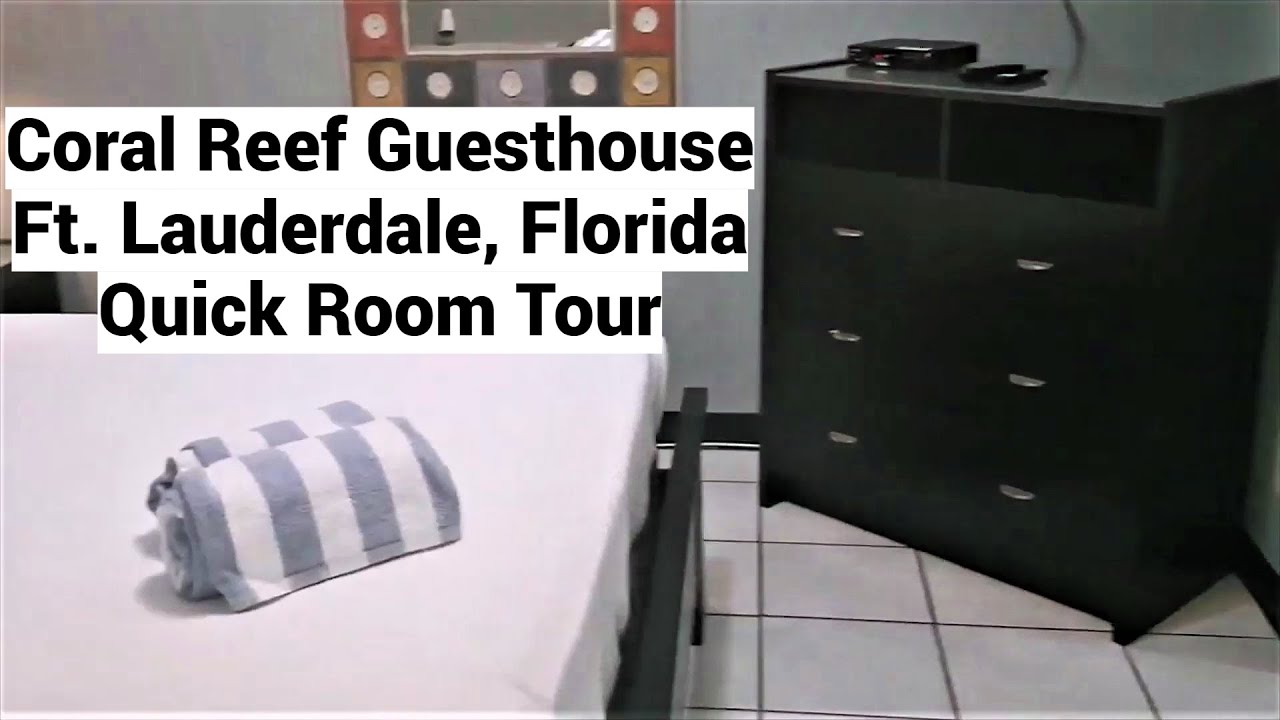 HOTEL ROOM TOUR - Coral Reef Guesthouse in Ft  Lauderdale