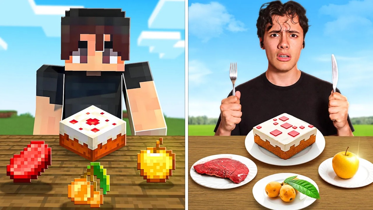 TODA la Comida de Minecraft en la Vida Real