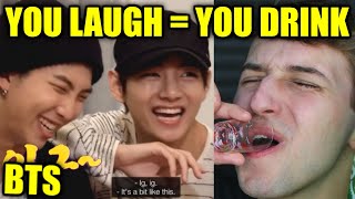 BTS 1 LAUGH = 1 SHOT CHALLENGE (drunken mess)