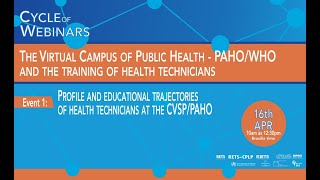 Cycle of Webinars: The Virtual Campus of Public Health and the training of health technicians