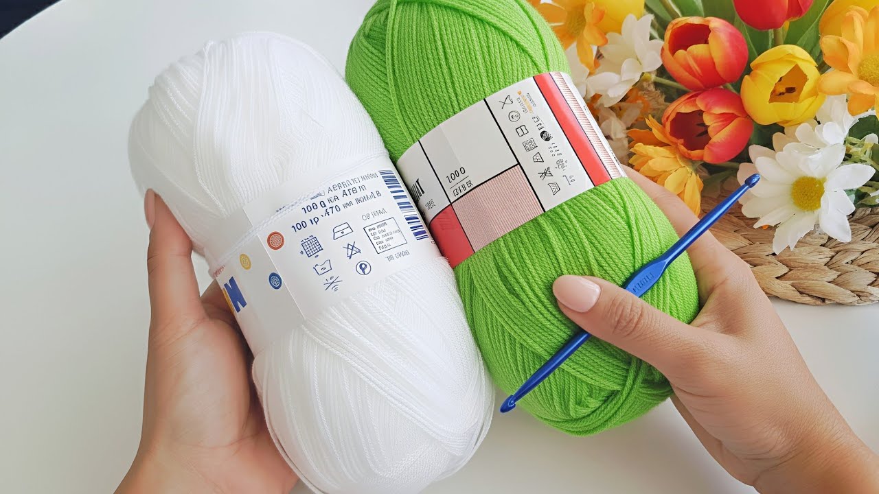 Kolay ✅️ Şık Kare Lif Modeli ✅️ Yeni Tasarım/ Lif modelleri ve yapılışları Colorful Floral Washcloth