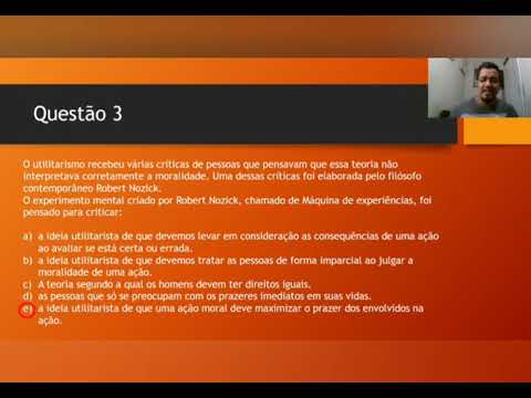 Filosofia | Exercícios sobre utilitarismo | Profº Edson | PVS AÇÃO