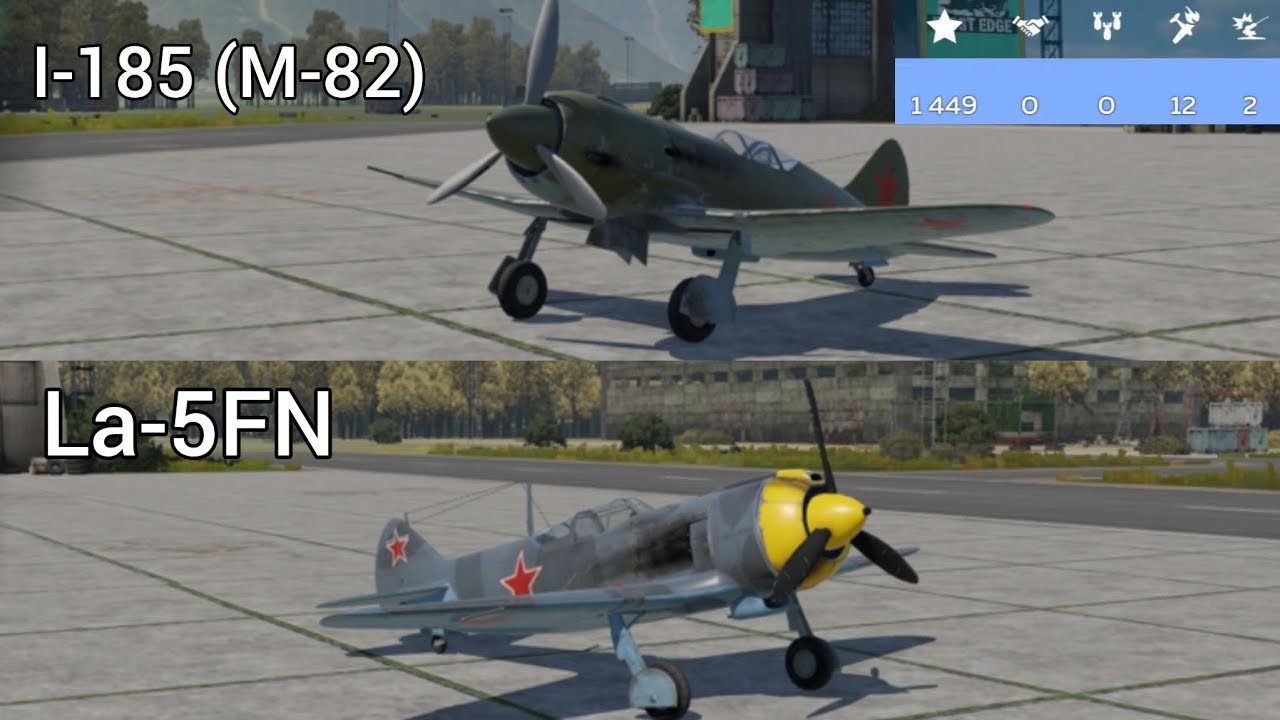 12 kills in I-185 (M-82), La-5FN and Fw-190A5/U2 War Thunder Mobile  
