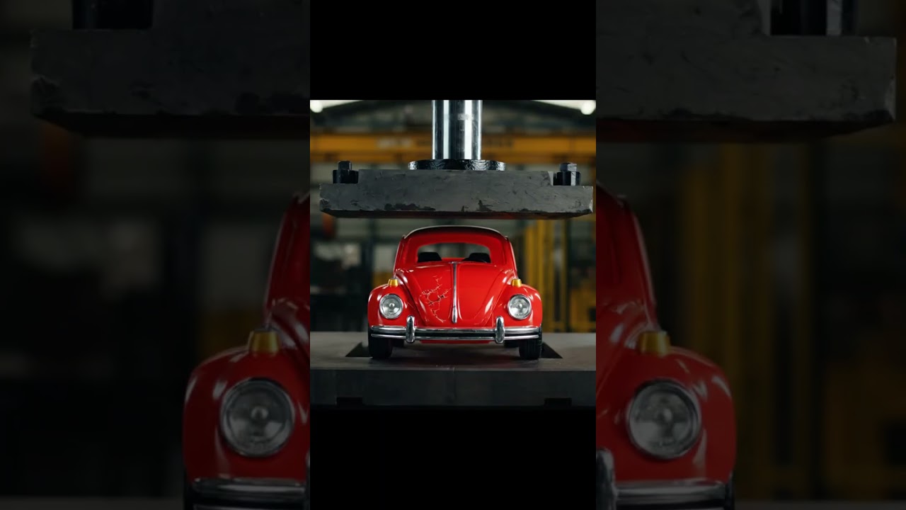 Extreme Crush! Hamburger, VW Beetle Toy & Ice Skates vs Hydraulic Press!