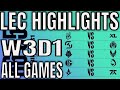 LEC Highlights ALL GAMES W3D1 Spring 2021