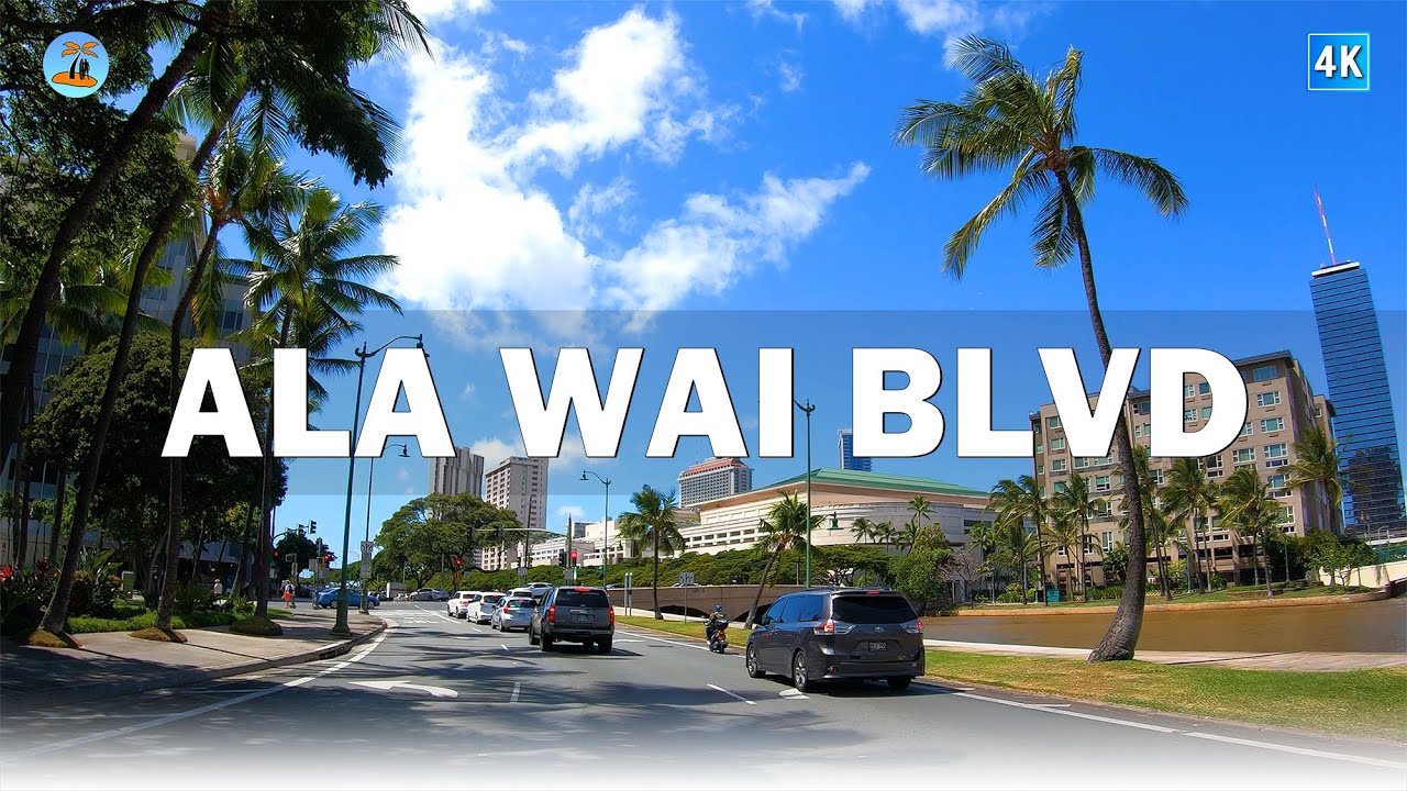 Ala Wai Blvd Ala Wai Canal Waikiki 🌴 Hawaii 4K Driving YouTube