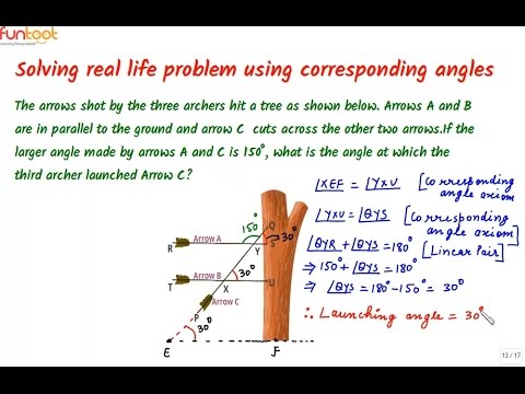 Parallel Lines And Transversal Corresponding Angles Real Life Application Question