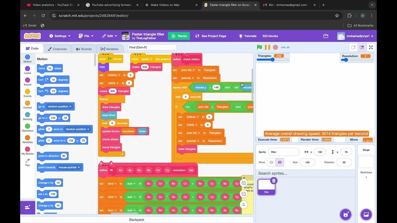 3D Engine In Scratch Part 2 |Drawing Triangles| - YouTube
