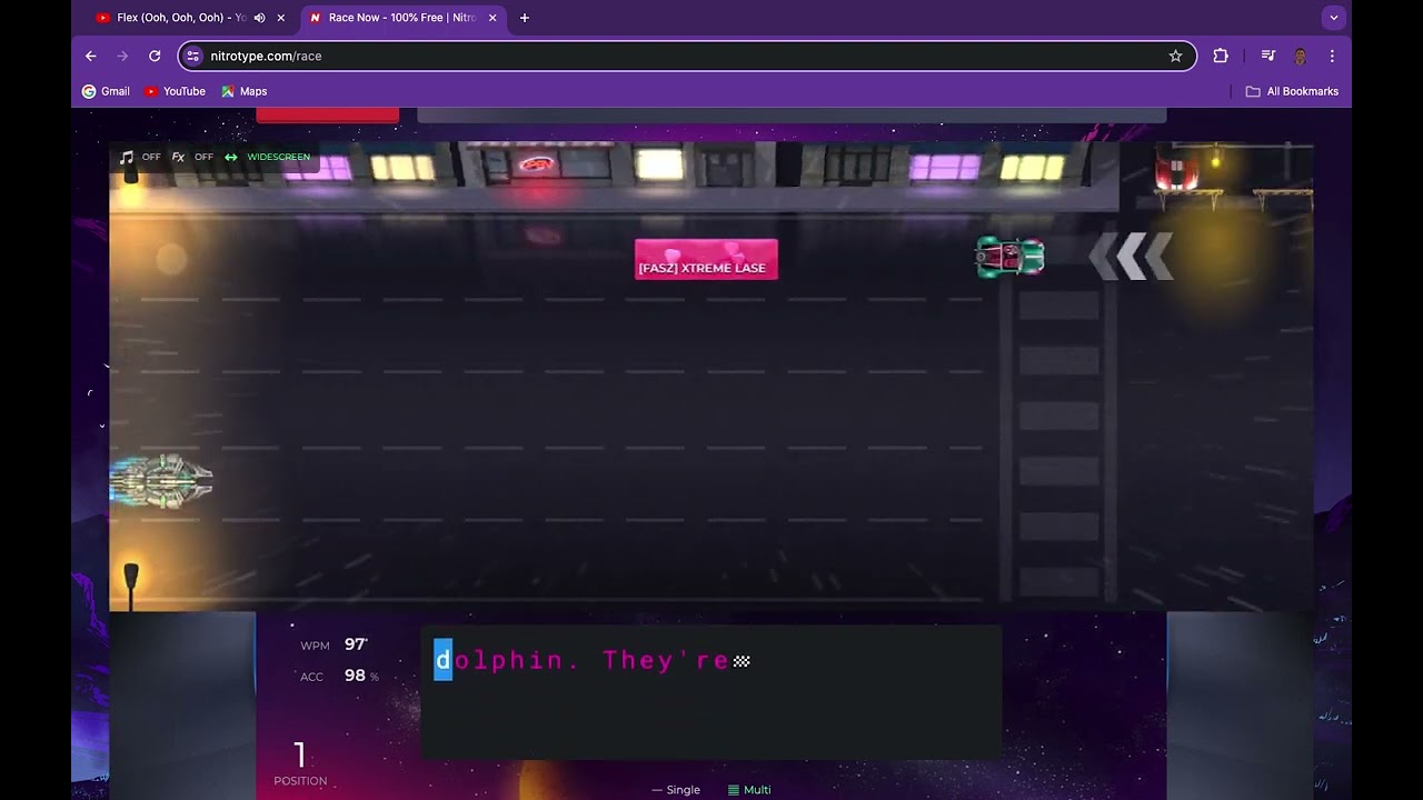 Beating WILDFLOWER In Nitro Type