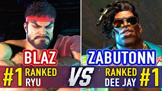 Sf6 Blaz Ranked Ryu Vs Zabutonn Ranked Dee Jay Sf6 High Level Gameplay