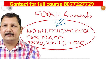 Forex Accounts What is NRE NRO FCNR RFC RFCD account