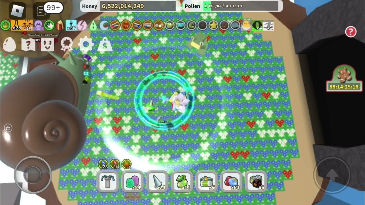 Killing the Stump Snail (Bee Swarm Simulator) Part 5 YouTube