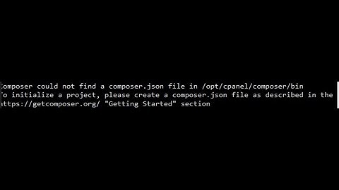 "Composer could not find the config file" solved