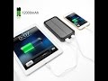 Solar Charger, Solar External Battery Pack, iBeek® Portable 12000mAh Dual USB Solar Battery Charger