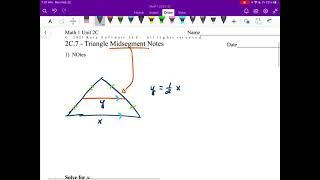 Math 1 - 2C.7 Triangle Midsegment