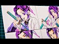 Drawing SHINOBU in different anime styles (鬼滅の刃)