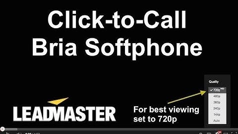 Click to Call Bria Softphone