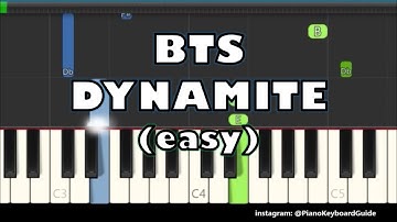 BTS - Dynamite (Easy Piano Tutorial)