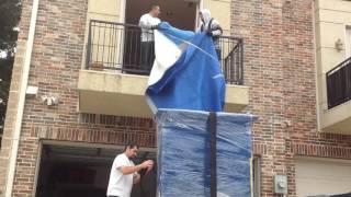 How to move furnitute thru the balcony upstairs