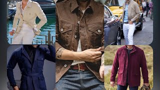 The best 2023 modest safari jackets || Men's suede Safari jackets || Belted cotton Safari jackets