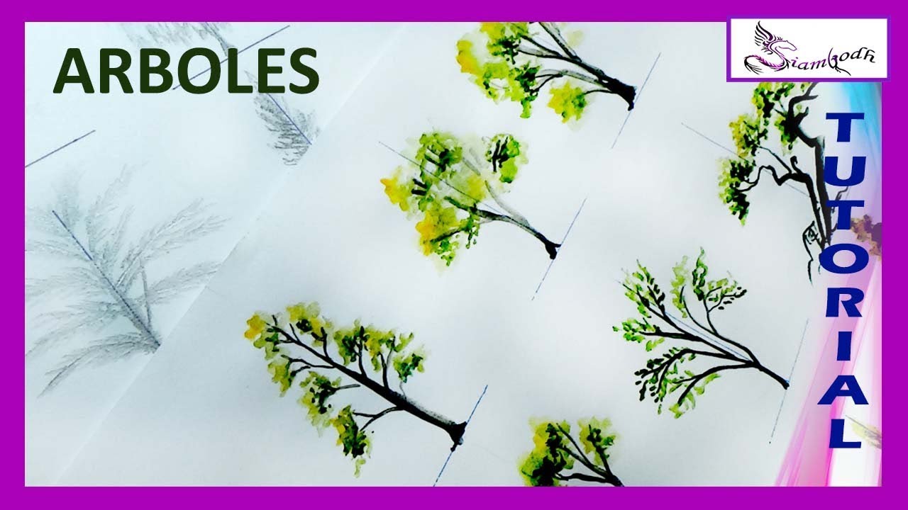 ? 25 tipos de ARBOLES para aprender a PINTAR y DIBUJAR / TUTORIAL - YouTube