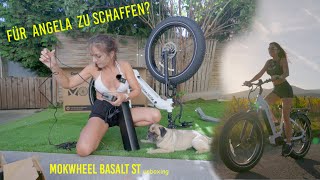 Unglaublich - schafft Angela es alleine? MOKWHEEL BASALT E-Bike DIY Unboxing +Aufbau  + Probefahrt