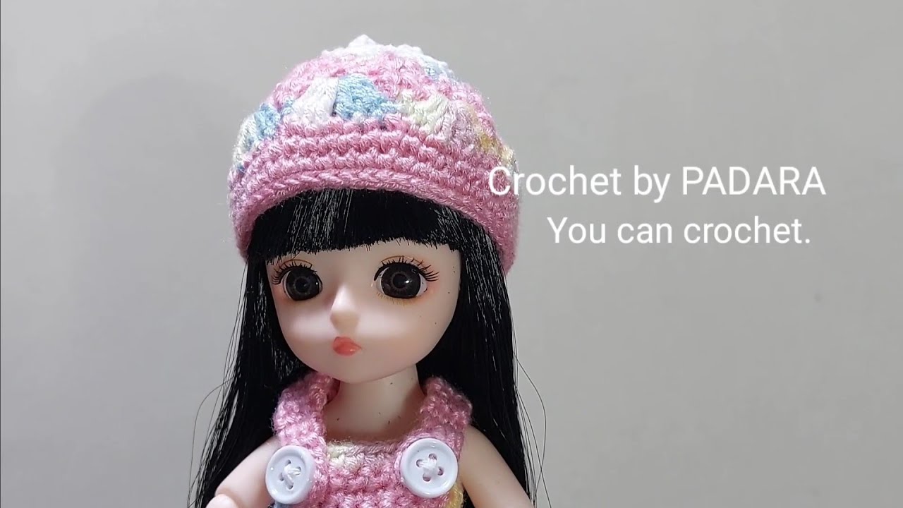 EP14-โครเชต์หมวก-ตุ๊กตาขนาดเล็ก(Crochet hat for small dolls)