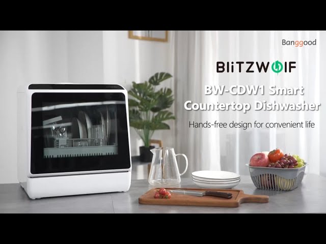 Blitzhome BH-CDW1 5L 900W 0.3-1MPa Mini Lavavajillas Portátil Inteligente  con Control APP 51 x 48 x 52 cm
