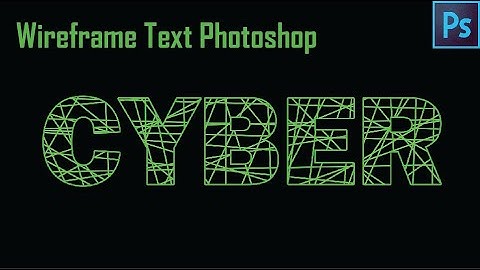 Wireframe text in photoshop | Typography design | Font design | Typography tutorial