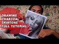 Charcoal Portrait Tutorial  Part 2 | Drawing Skintone Tagalog Tutorial