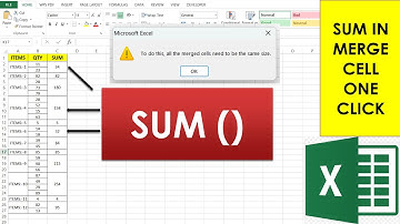 Auto Merge & Sum Merged Cells in Excel with One Click | Excel Shortcut Trick#excel