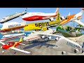 GTA V: Civil Aircraft Plane Pack Lowest Landings Hard Touchdowns Stunning Compilation