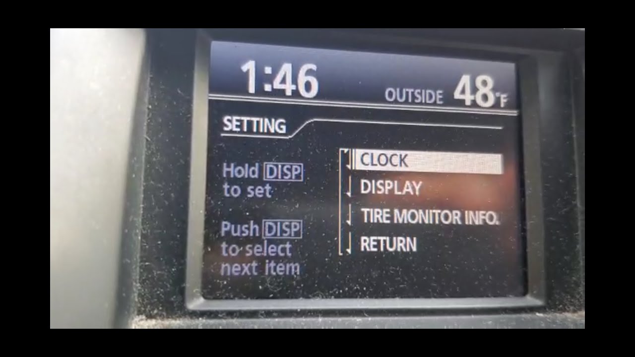 HOW TO CHANGE THE TIME / CLOCK ON A 2011 HIGHLANDER HYBRID - YouTube