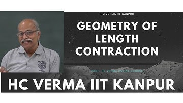 HC Verma - Geometry of Length Contraction || theory of relativity