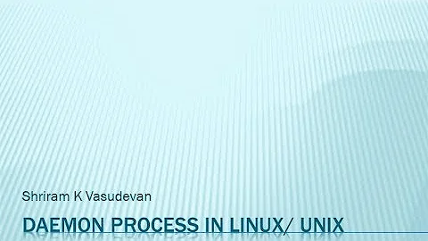 Daemons in Linux/Unix (CRON)