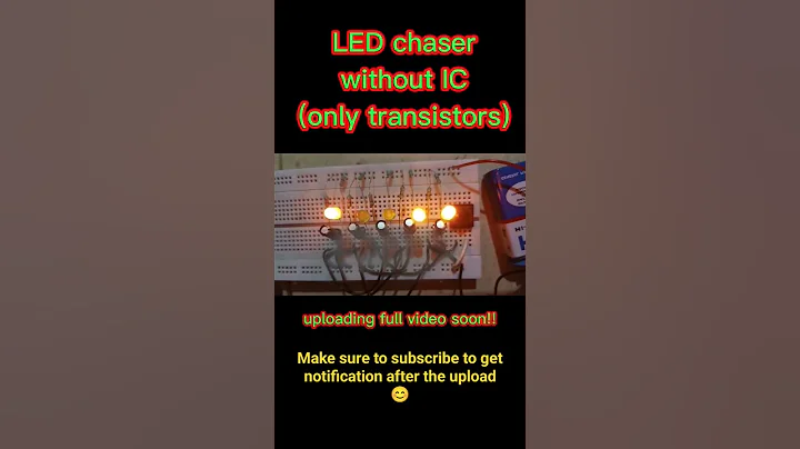 LED chaser circuit without IC | LED chaser using transistors | #shorts #electronics #youtubeshorts