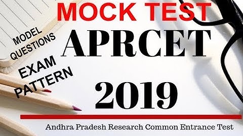 AP RCET 2019 MOCK TEST | Model Question Paper | Purushotam Academy
