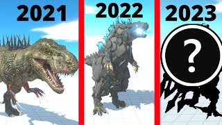 EVOLUTION OF GODZILLA IN ARBS  2021 - 2022 - 2023 - ANIMAL REVOLT BATTLE SIMULATOR